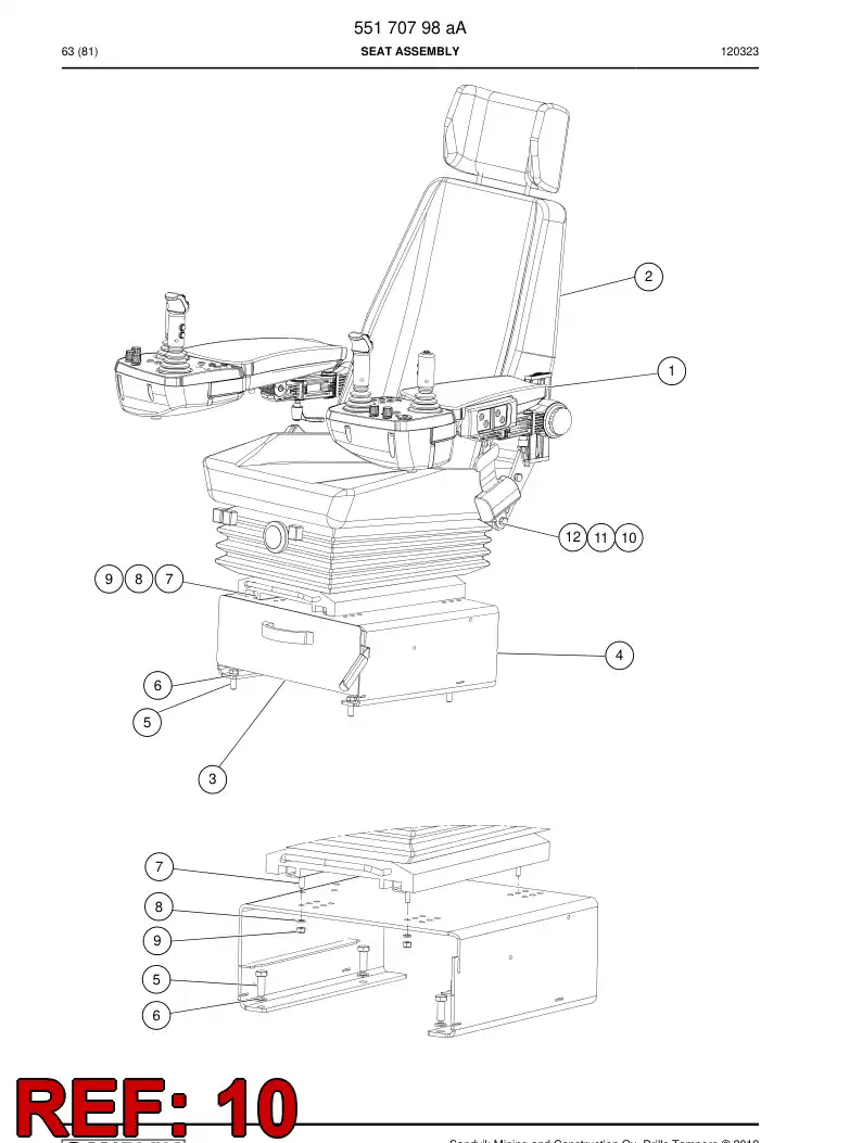55204878 552 048 78 Screw - Sandvik Technical Drawing