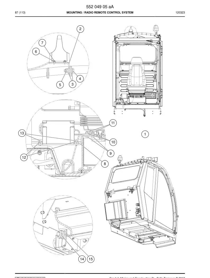55204905a 552 049 05a MOUNTING - Sandvik Technical Drawing