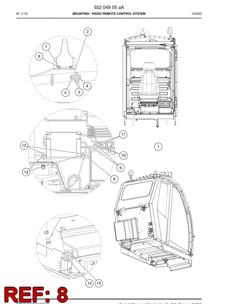 55204906 552 049 06 Bracket - Sandvik Technical Drawing