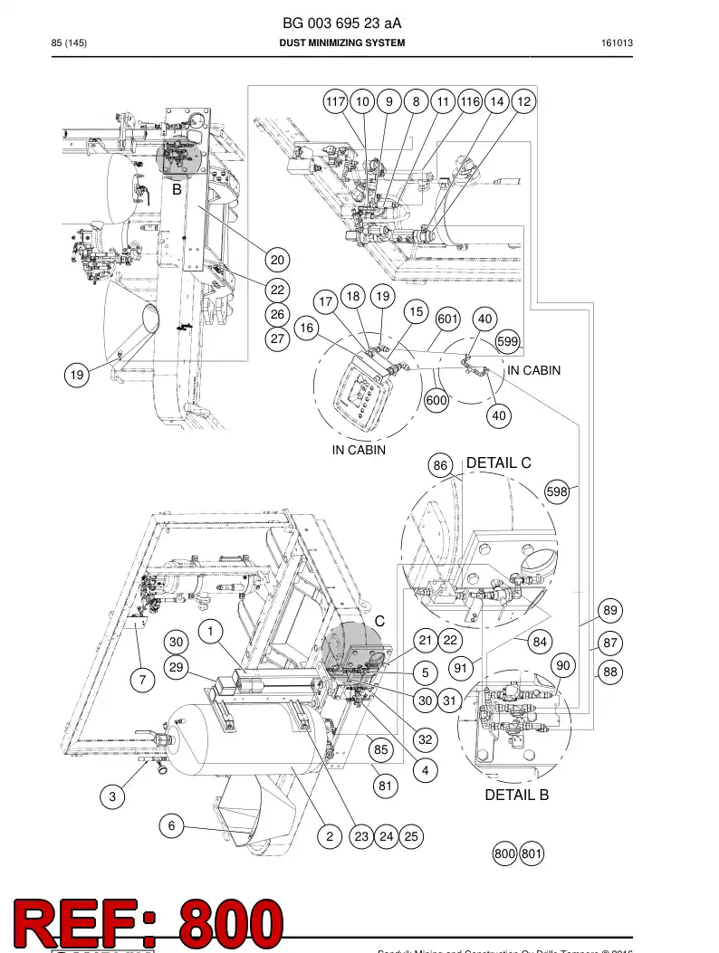 55204937a 552 049 37a Hose Set - Sandvik Technical Drawing