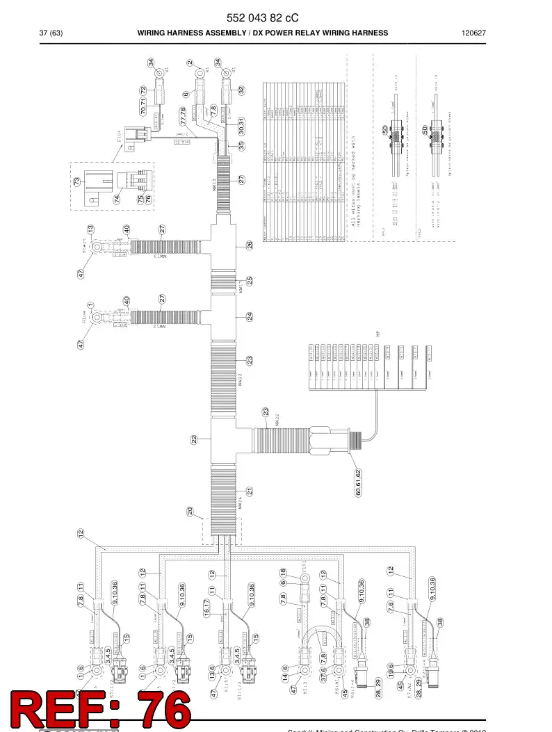 55205017 552 050 17 Fuse - Sandvik Technical Drawing