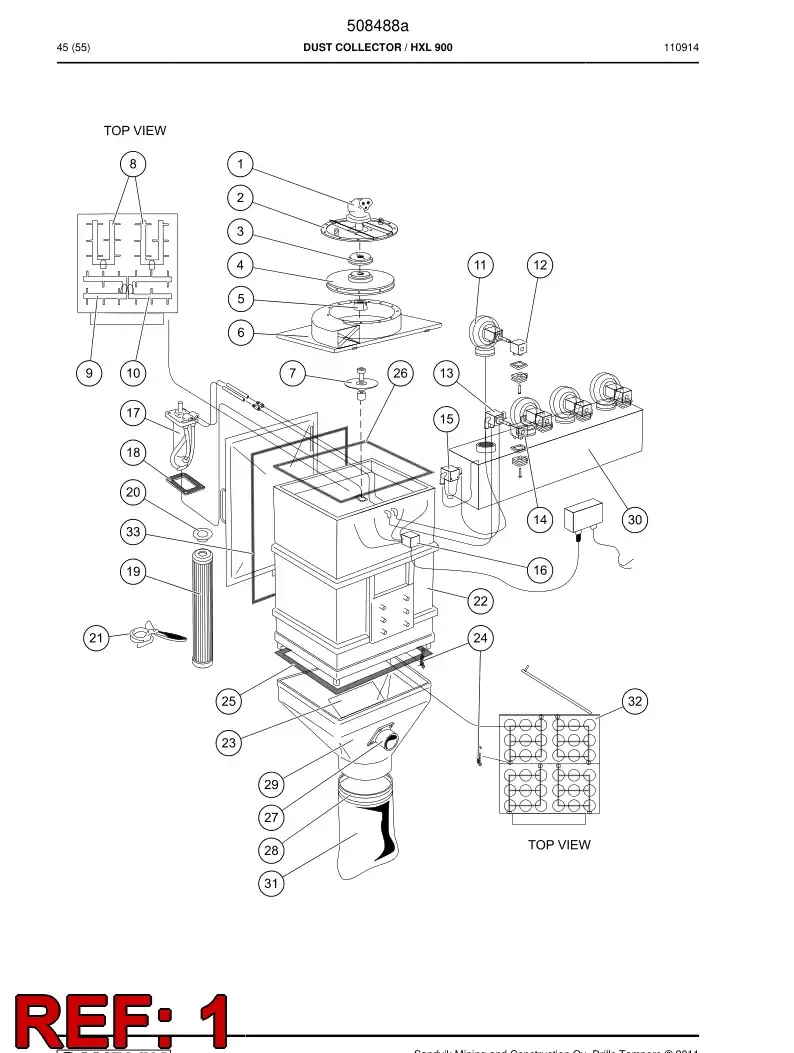55205025 552 050 25 Clamp - Sandvik Technical Drawing