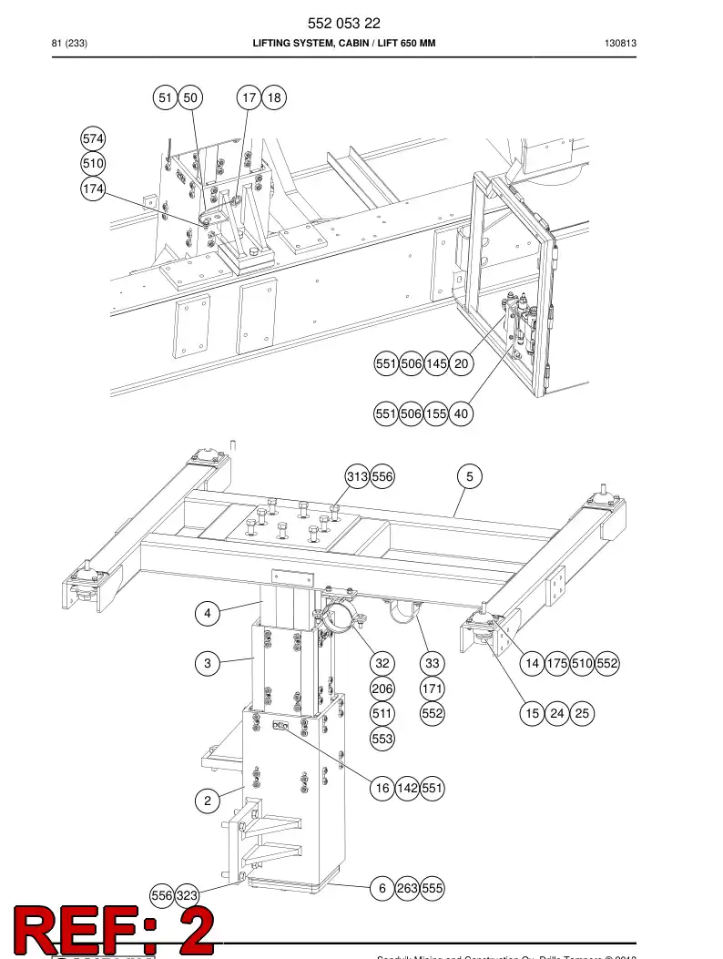 55205352 552 053 52 Pipe - Sandvik Technical Drawing