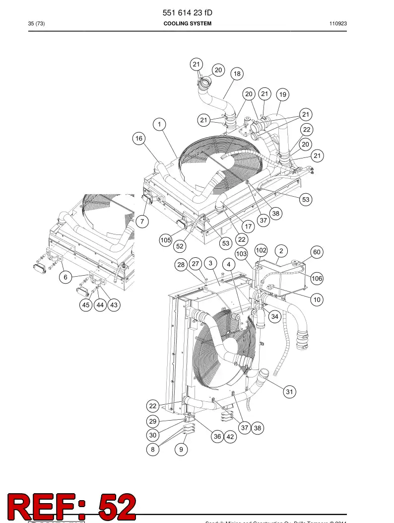 55205380 552 053 80 Plug - Sandvik Technical Drawing