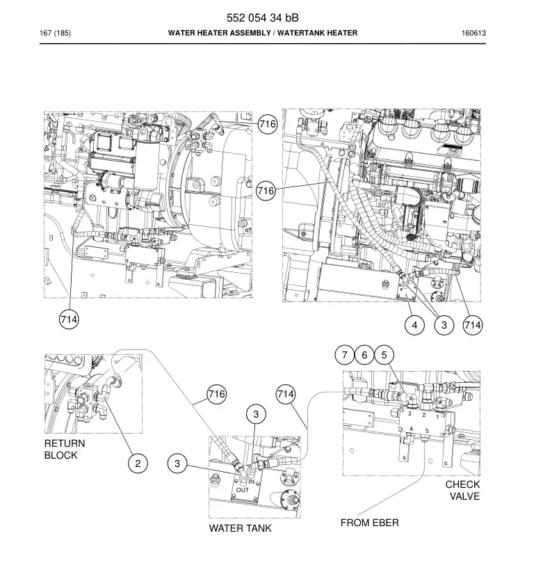 55205434b 552 054 34b Water Heater Assembly - Sandvik Technical Drawing