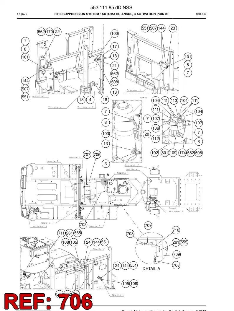 55205484 552 054 84 Detection wire - Sandvik Technical Drawing