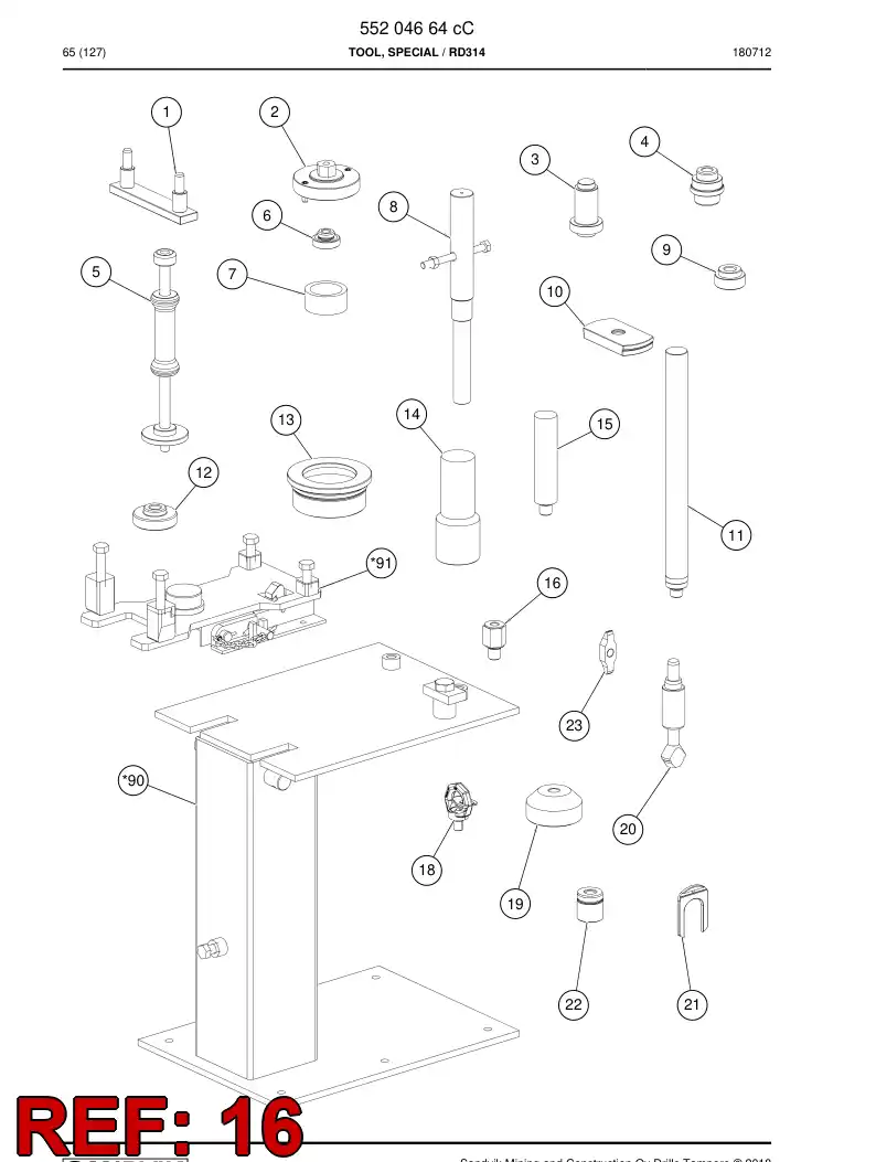 55205537a 552 055 37a Adapter - Sandvik Technical Drawing
