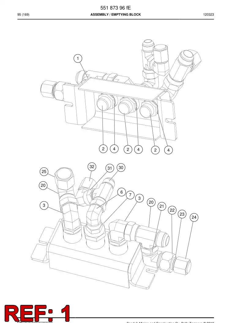 55205656 552 056 56 Bracket, Mounting - Sandvik Technical Drawing