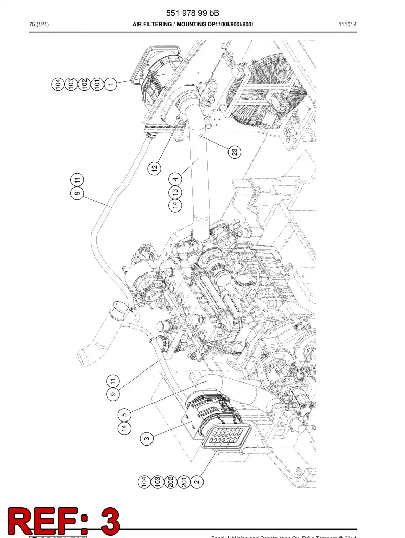 55205731 552 057 31 Bracket - Sandvik Technical Drawing