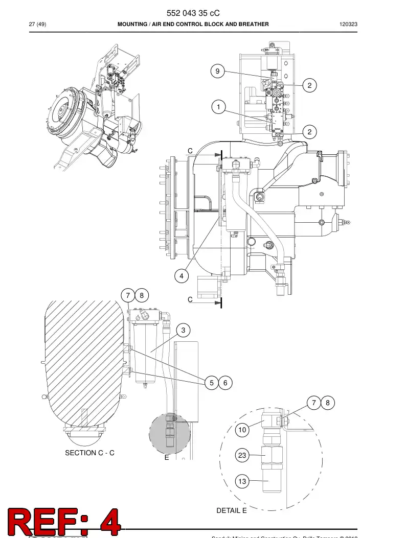 55205829 552 058 29 Bracket - Sandvik Technical Drawing