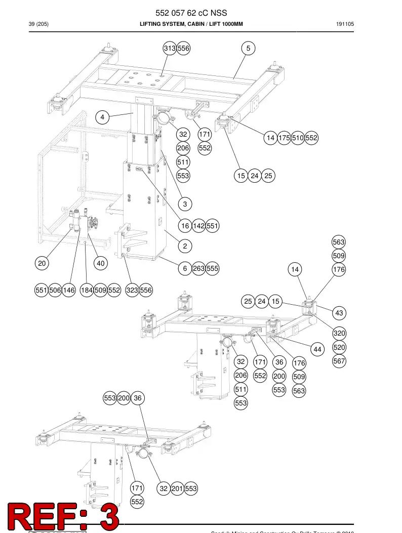55205884 552 058 84 Pipe - Sandvik Technical Drawing