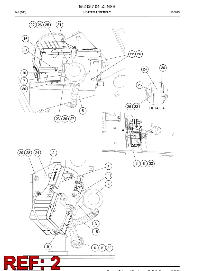 55205944a 552 059 44a Plate - Sandvik Technical Drawing