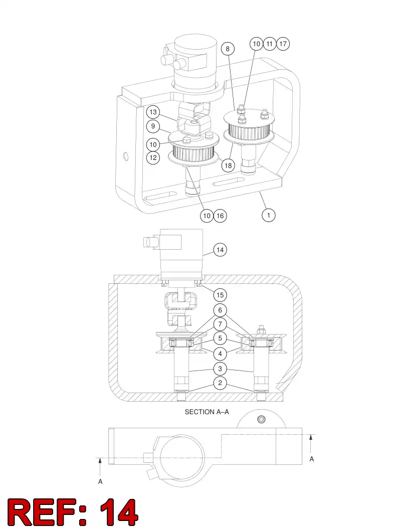 55206079 552 060 79 Prepared device Drilling depth sensor - Sandvik Technical Drawing