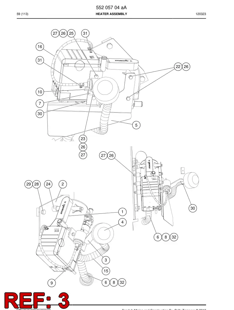 55206084 552 060 84 Supporting block - Sandvik Technical Drawing