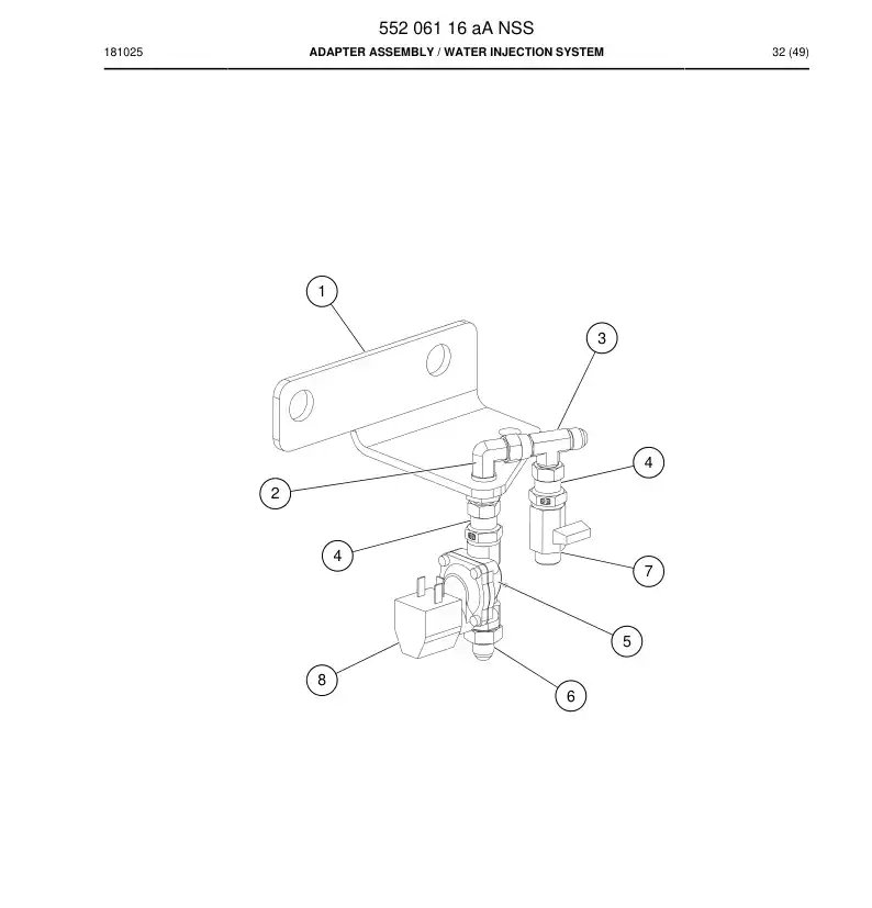 55206116a 552 061 16a Adapter Assembly - Sandvik Technical Drawing