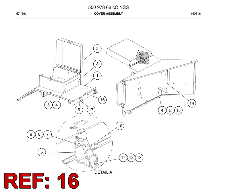 55206264 552 062 64 Handle - Sandvik Technical Drawing