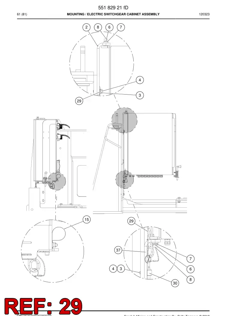 55206403 552 064 03 Wire Rope - Sandvik Technical Drawing