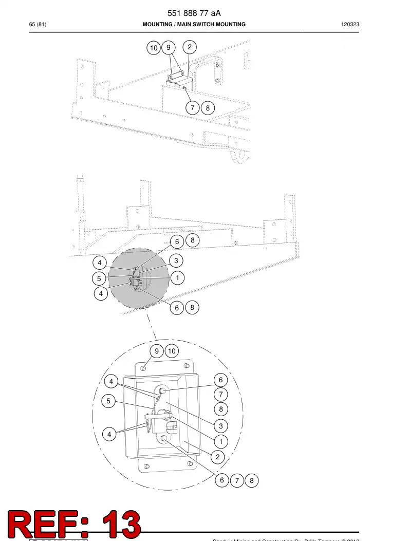 55206440b 552 064 40b Wire rope - Sandvik Technical Drawing