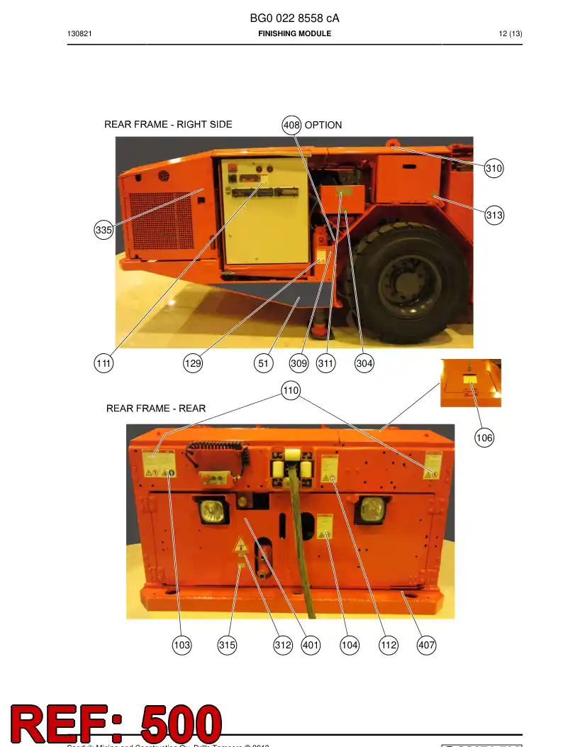 55206462 552 064 62 Decal - Sandvik Technical Drawing