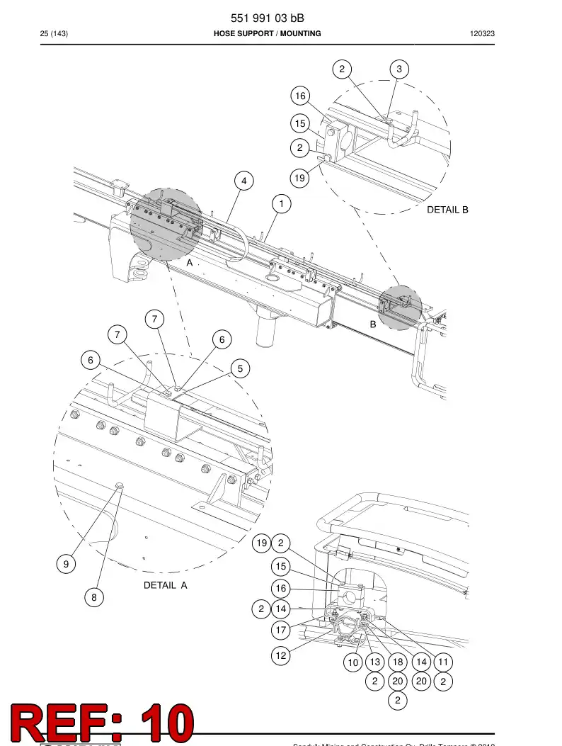 55206621 552 066 21 Plate - Sandvik Technical Drawing