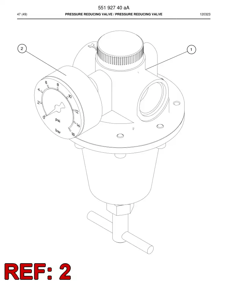55206655 552 066 55 Gauge, Pressure - Sandvik Technical Drawing