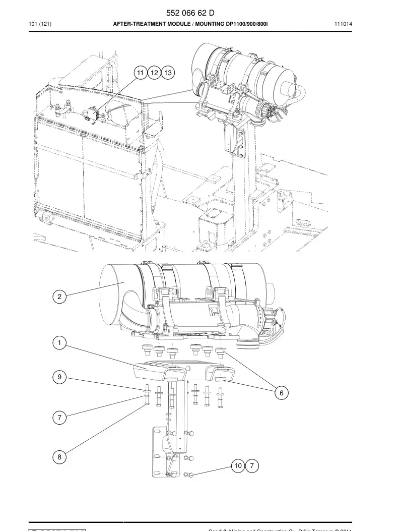 55206662 552 066 62 AFTER-TREATMENT MODULE - Sandvik Technical Drawing