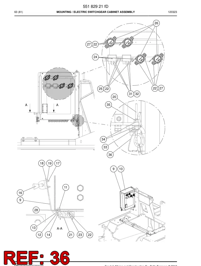 55206707 552 067 07 Wire rope - Sandvik Technical Drawing