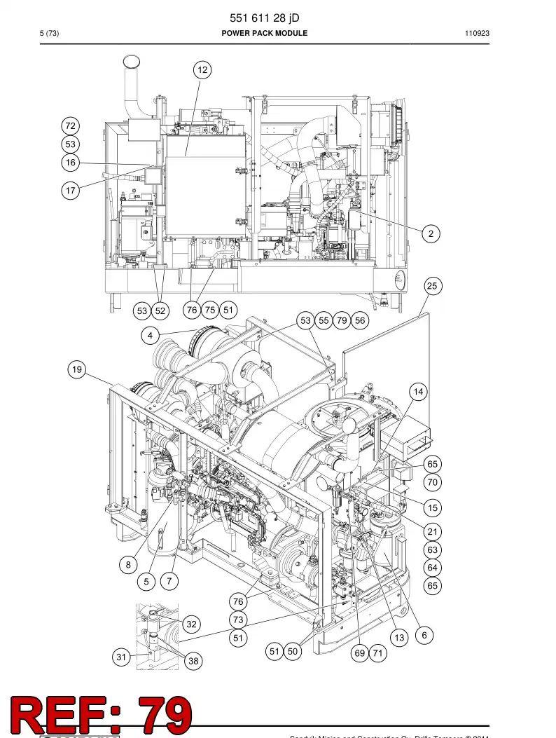 55206713 552 067 13 Washer, Plain, Large - Sandvik Technical Drawing