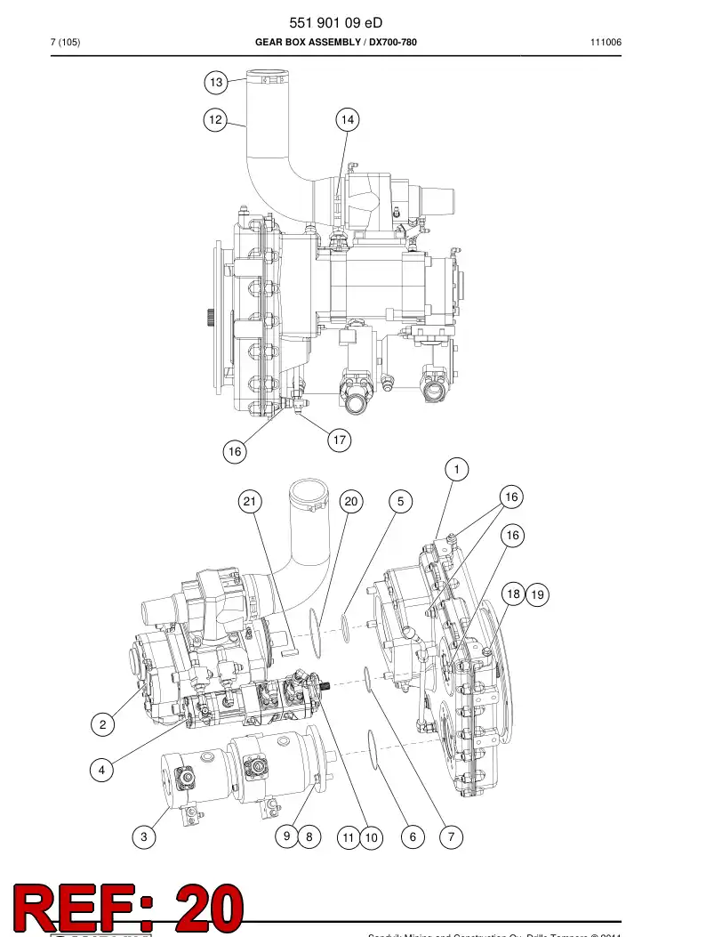 55206770 552 067 70 O-ring - Sandvik Technical Drawing