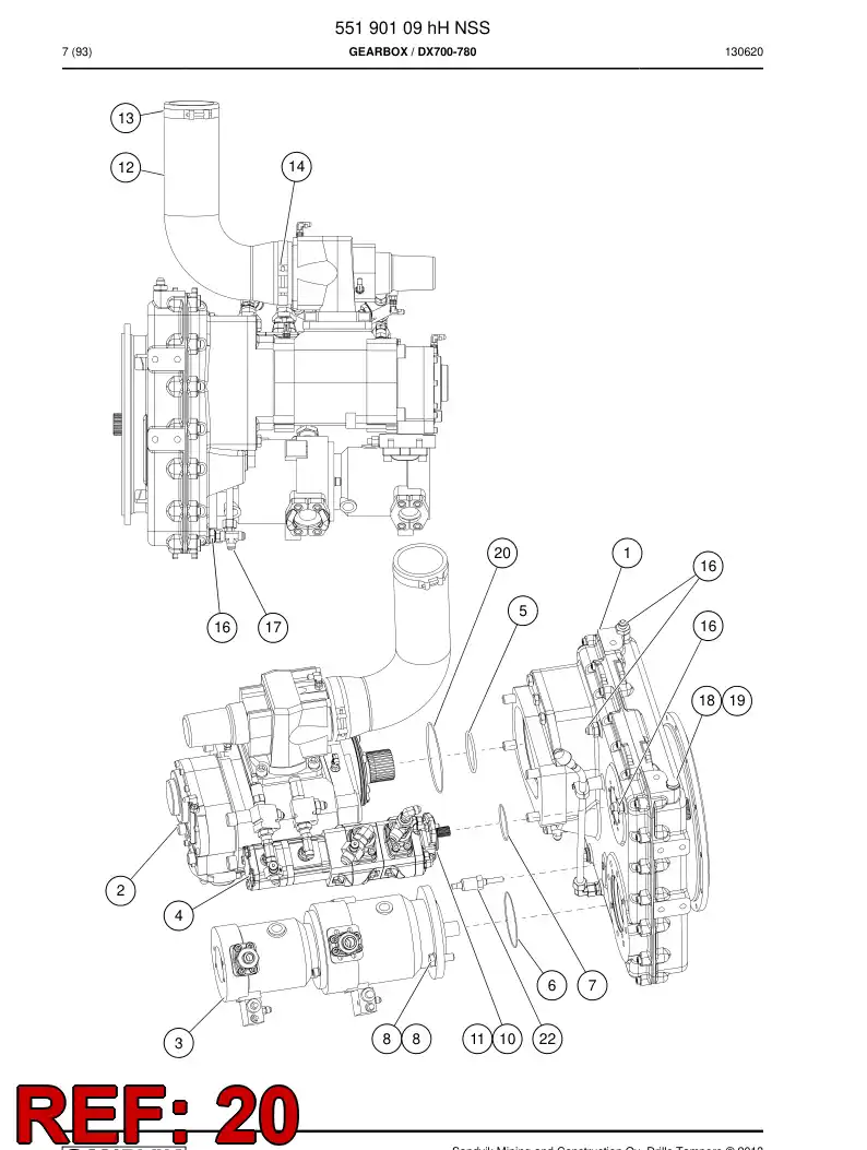 55206770a 552 067 70a O-Ring - Sandvik Technical Drawing