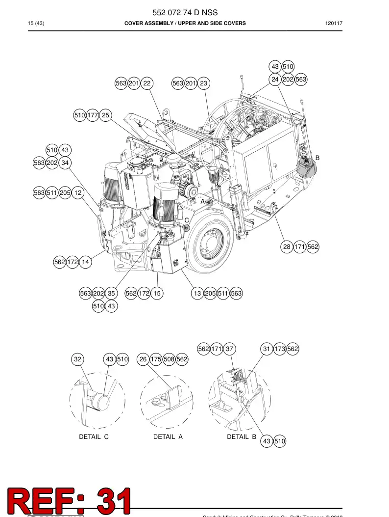 55207085 552 070 85 SOPORTE - Sandvik Technical Drawing