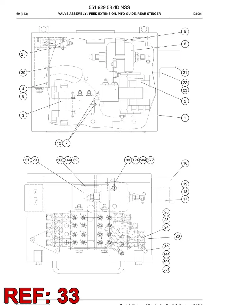 55207087 552 070 87 Cover, Rubber - Sandvik Technical Drawing