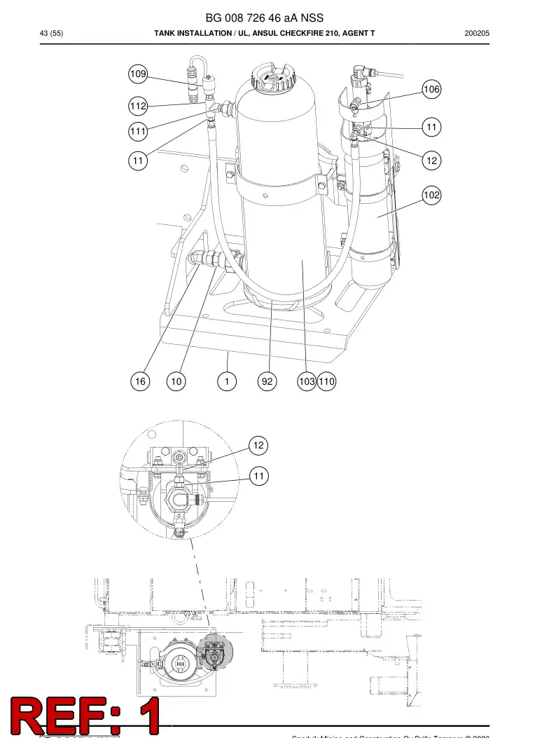 55207119 552 071 19 Bracket - Sandvik Technical Drawing