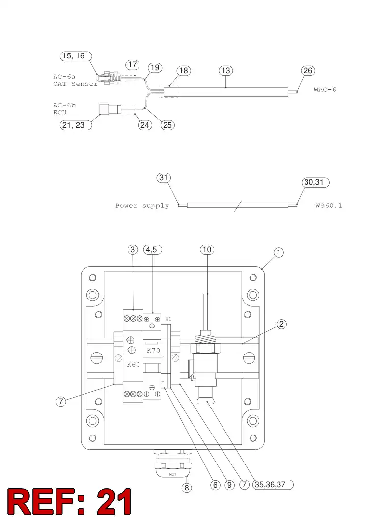55207213 552 072 13 Connector - Sandvik Technical Drawing