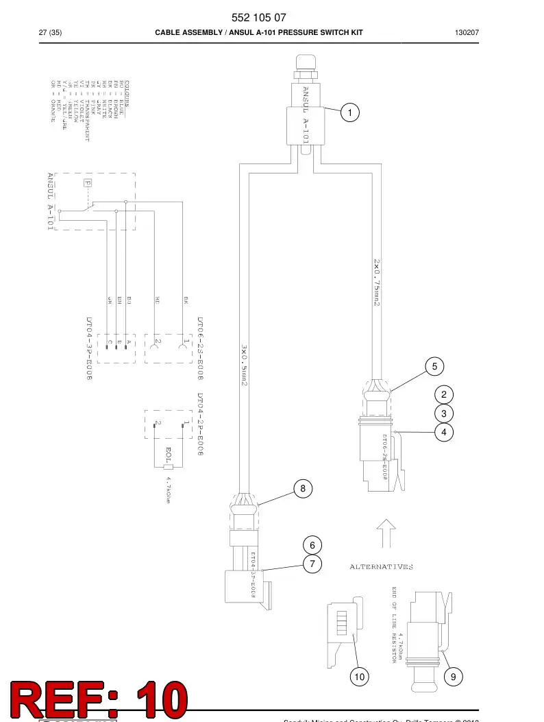 55207214 552 072 14 Plug, Cover - Sandvik Technical Drawing