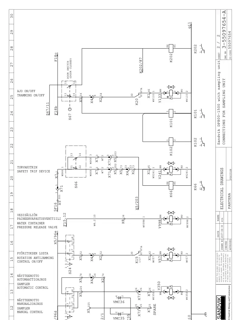 55207271C 552 072 71C WATER HEATER ASSEMBLY - Sandvik Technical Drawing