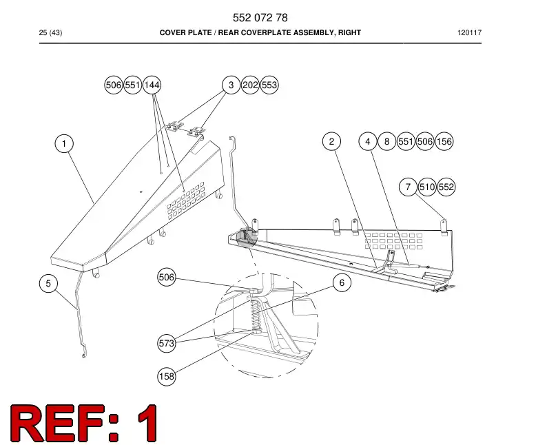 55207279 552 072 79 Cover plate - Sandvik Technical Drawing