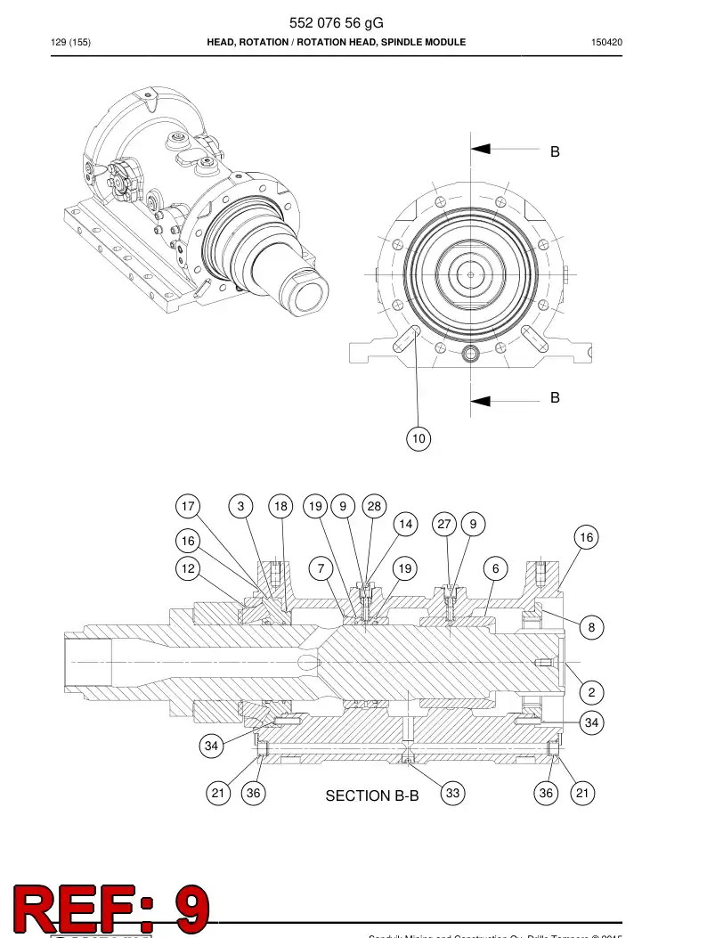 55207372a 552 073 72a Pin, Locking - Sandvik Technical Drawing