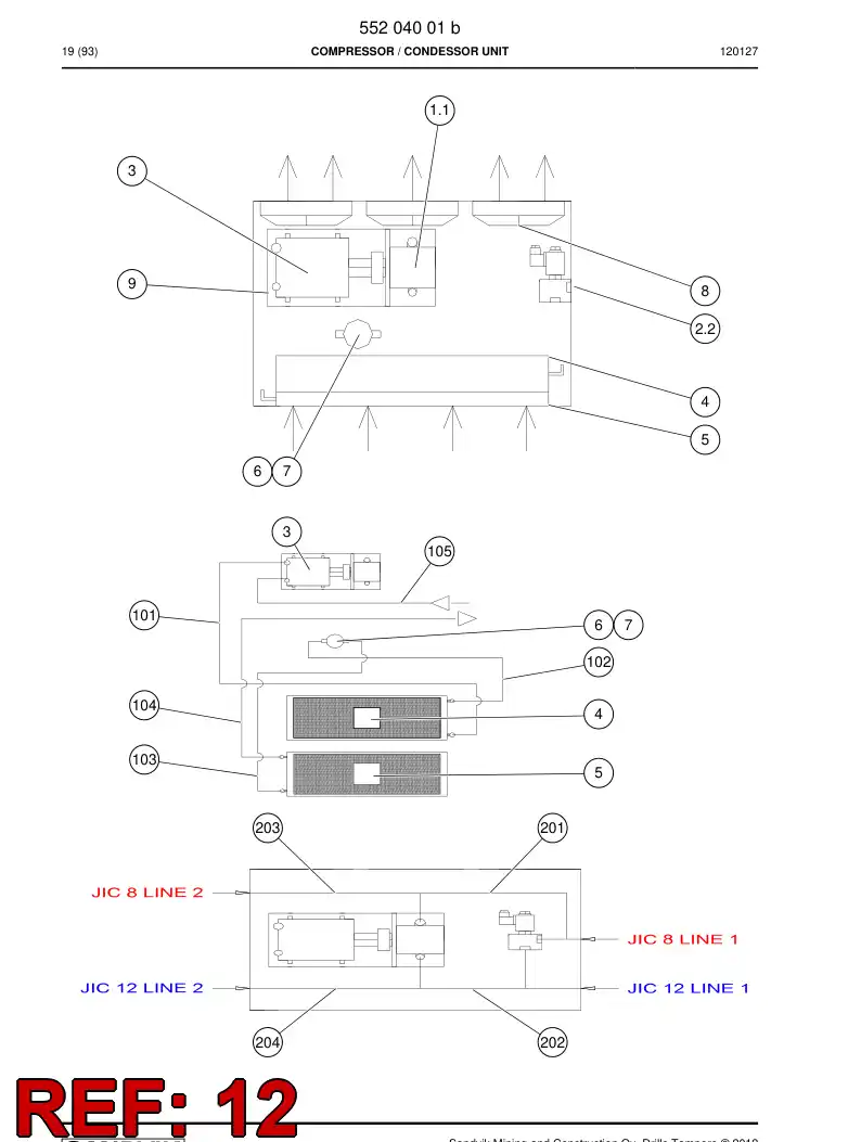 55207379 552 073 79 Housing - Sandvik Technical Drawing