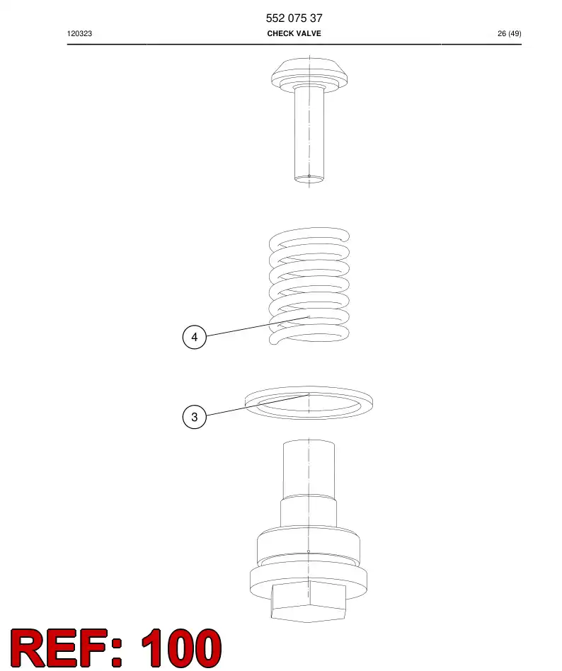 55207538 552 075 38 Repair kit - Sandvik Technical Drawing