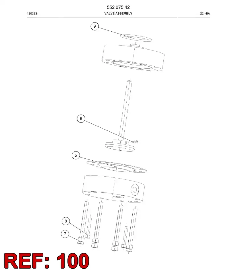 55207541 552 075 41 Repair kit - Sandvik Technical Drawing