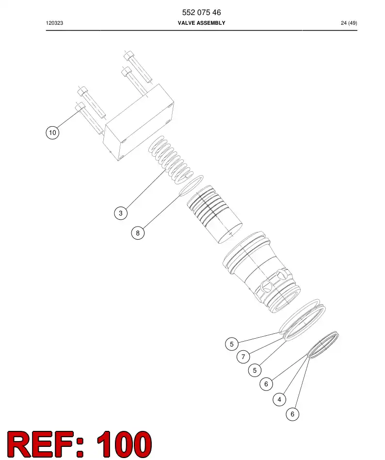 55207545 552 075 45 Repair kit - Sandvik Technical Drawing