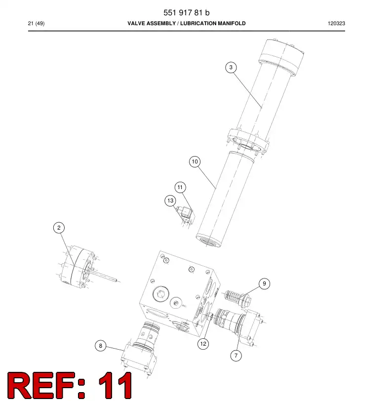55207548 552 075 48 Indicator, Clogging - Sandvik Technical Drawing