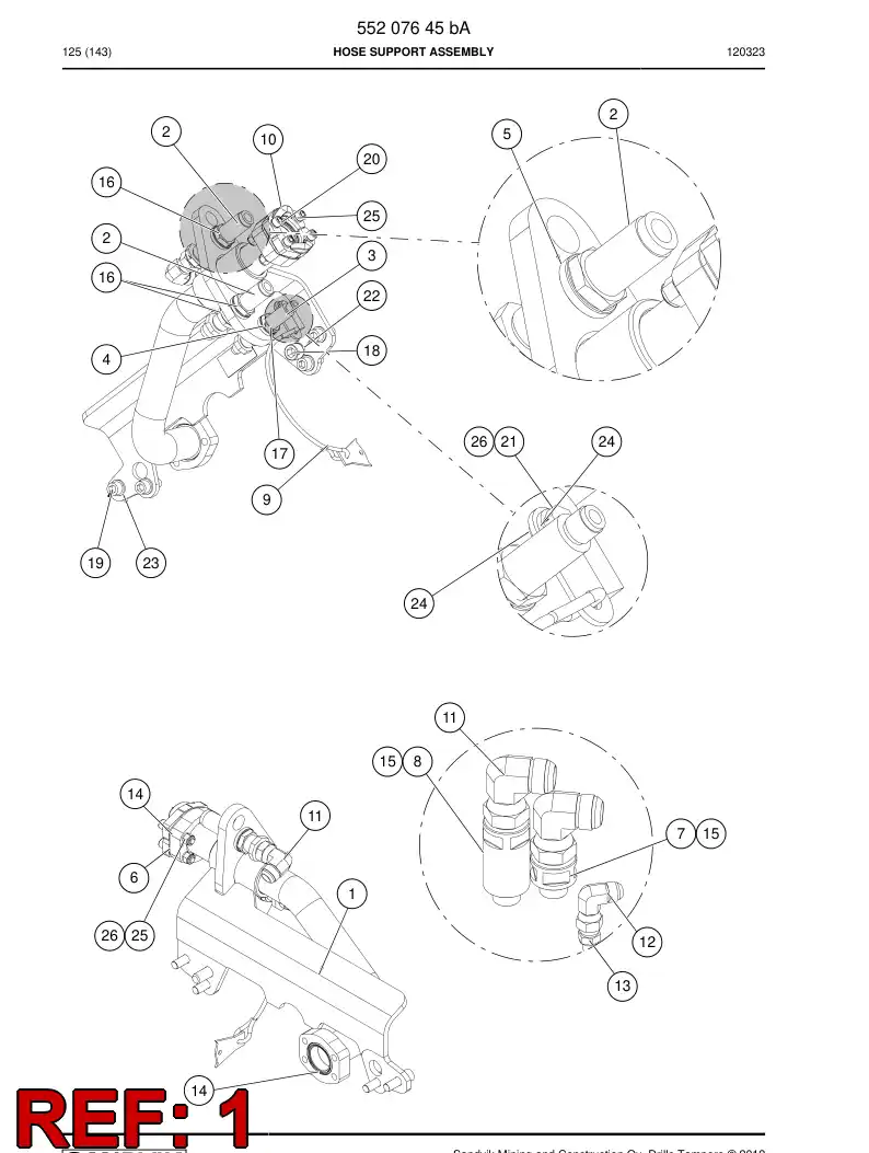 55207647d 552 076 47d Pipe - Sandvik Technical Drawing