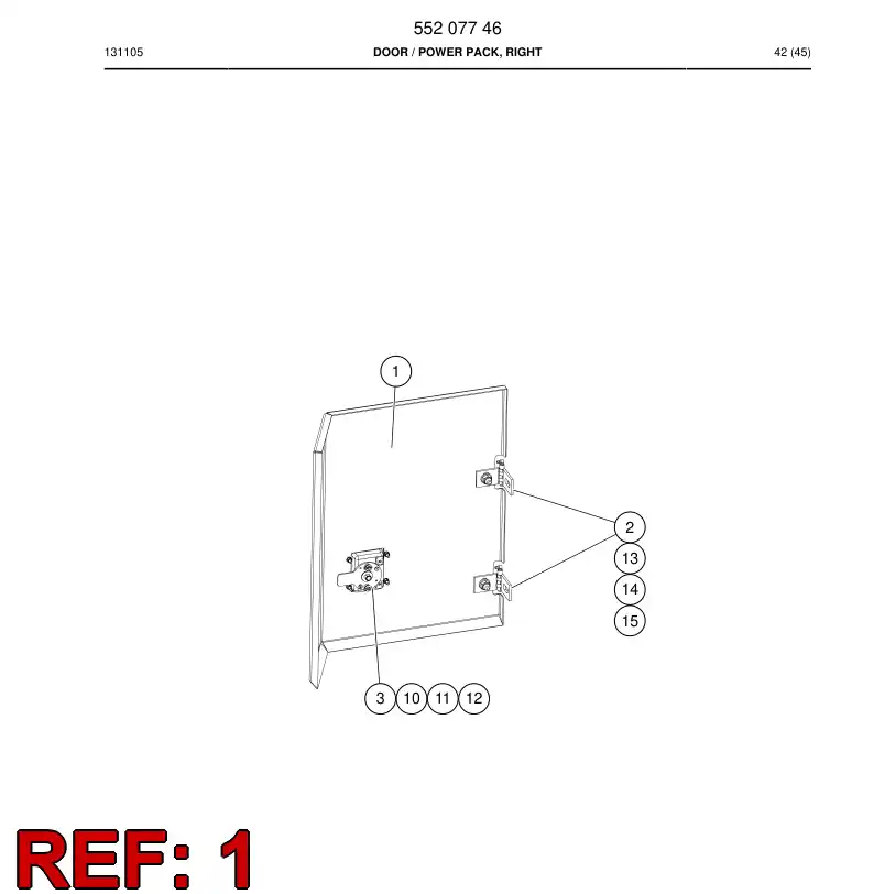 55207747 552 077 47 Plate - Sandvik Technical Drawing