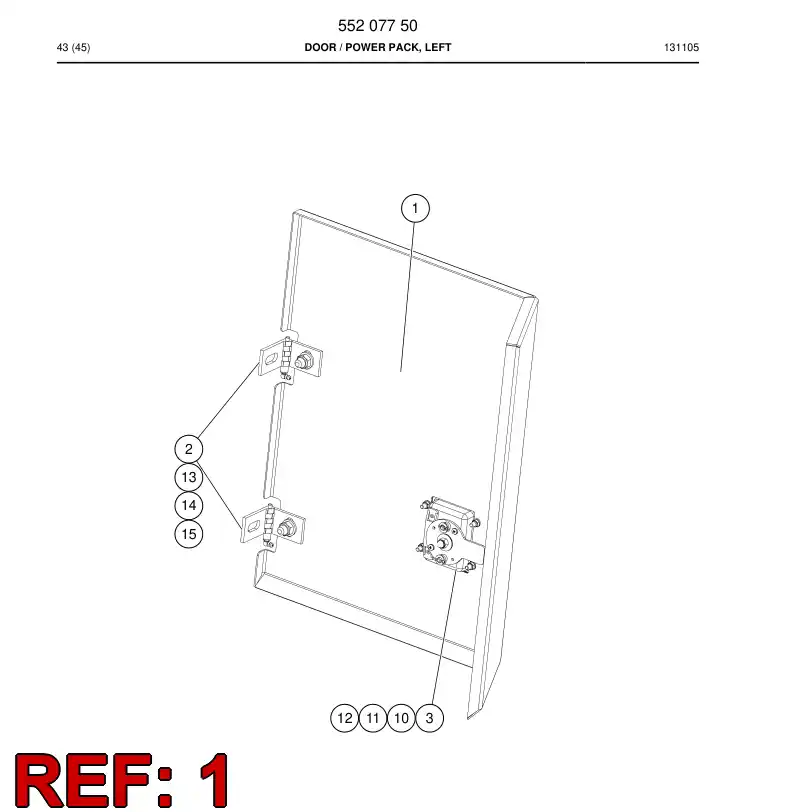 55207751 552 077 51 Plate - Sandvik Technical Drawing