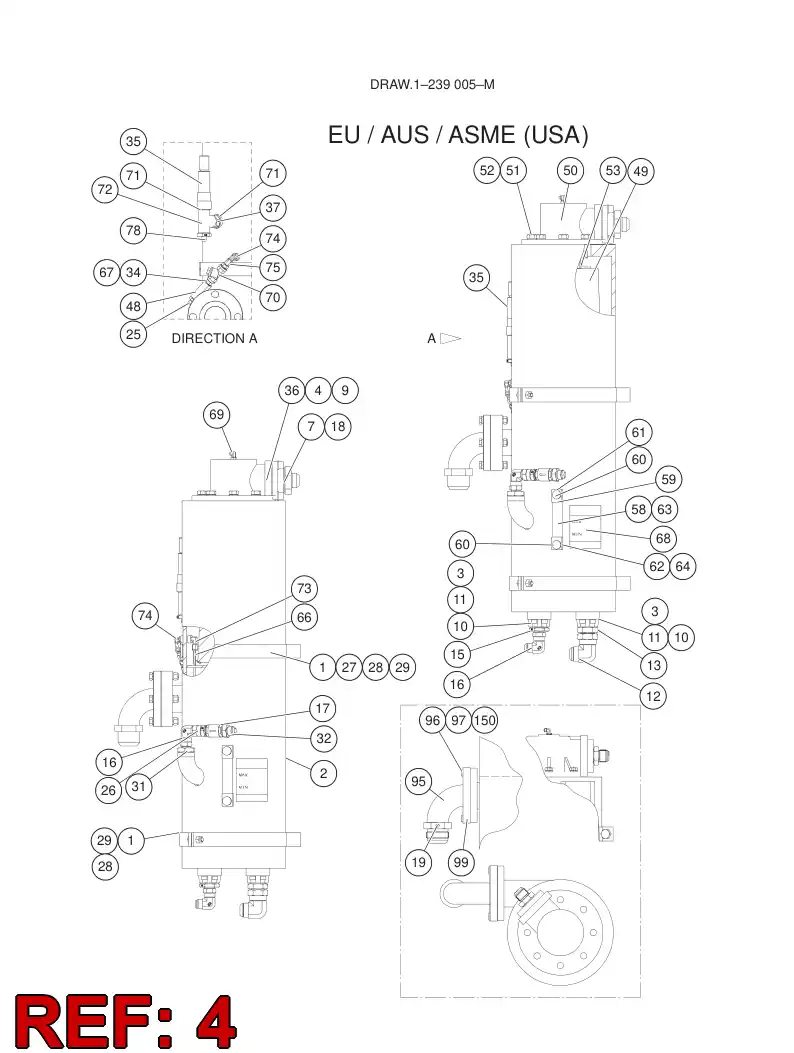 55207860 552 078 60 FLANGE FITTING - Sandvik Technical Drawing