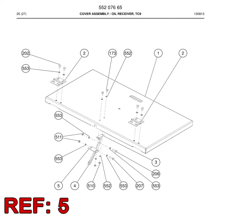 55207916 552 079 16 Bracket - Sandvik Technical Drawing