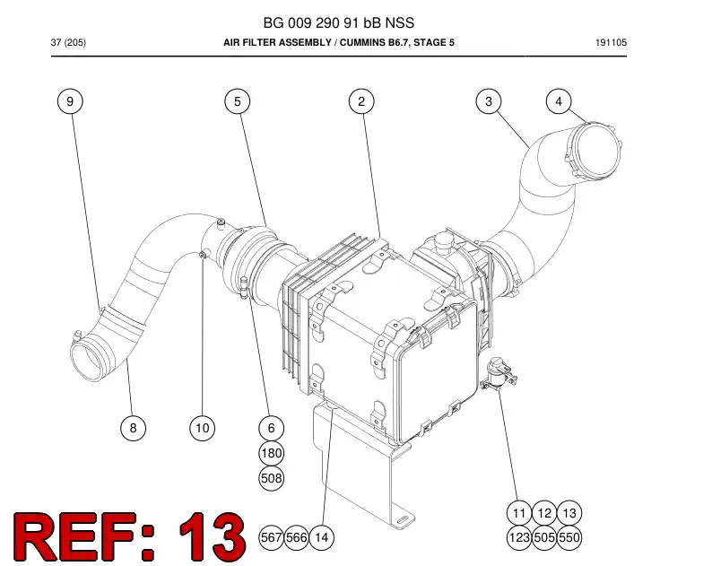 55208054 552 080 54 Plate - Sandvik Technical Drawing