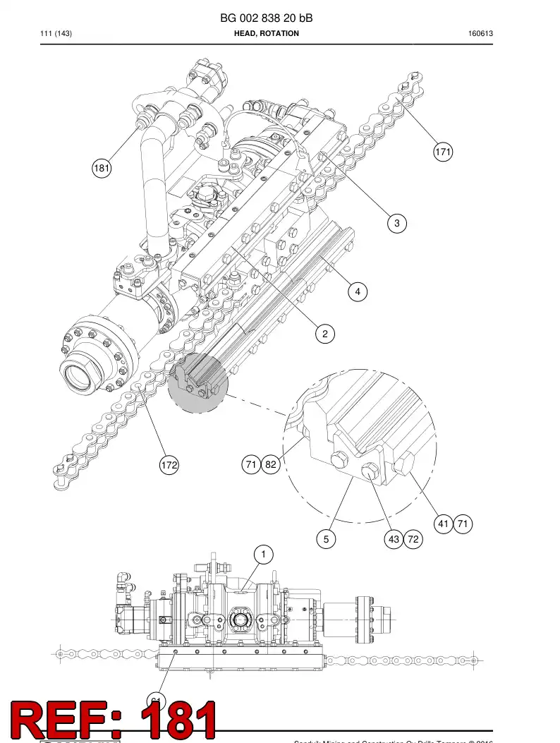 55208065g 552 080 65g Hose Set - Sandvik Technical Drawing